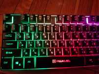 Продам клавиатуру с подсветкой real-el gaming tkl 8710