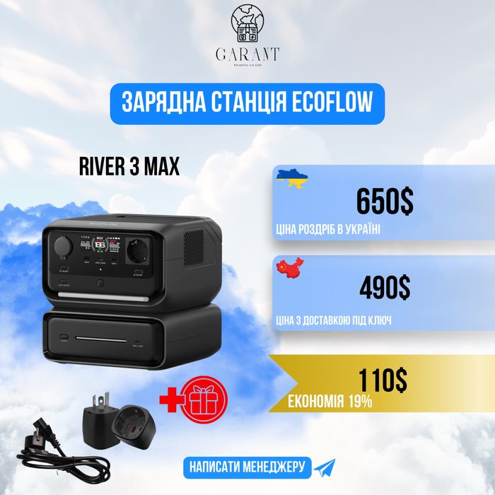 Зарядна станція Ecoflow River 3 Max