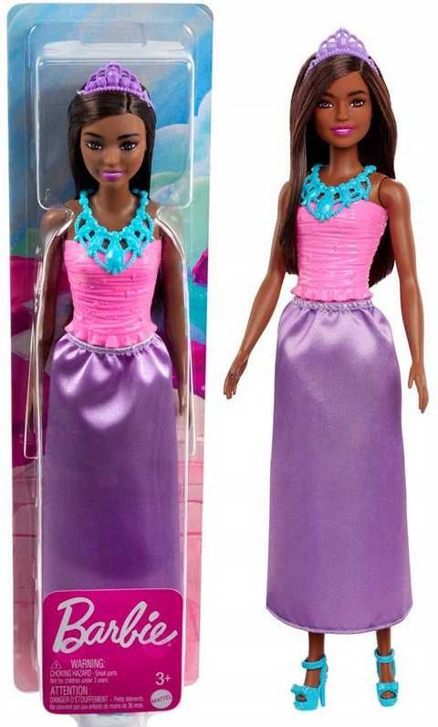 Lalka Barbie Księżniczka fioletowa sukienka HGR02