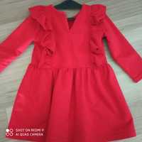 Sukienka dla dziewczynki czerwona. R. 86