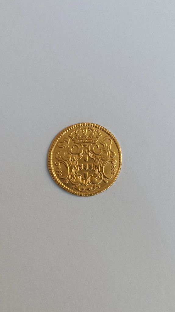 Moeda de ouro meio escudo 1730. D. João V