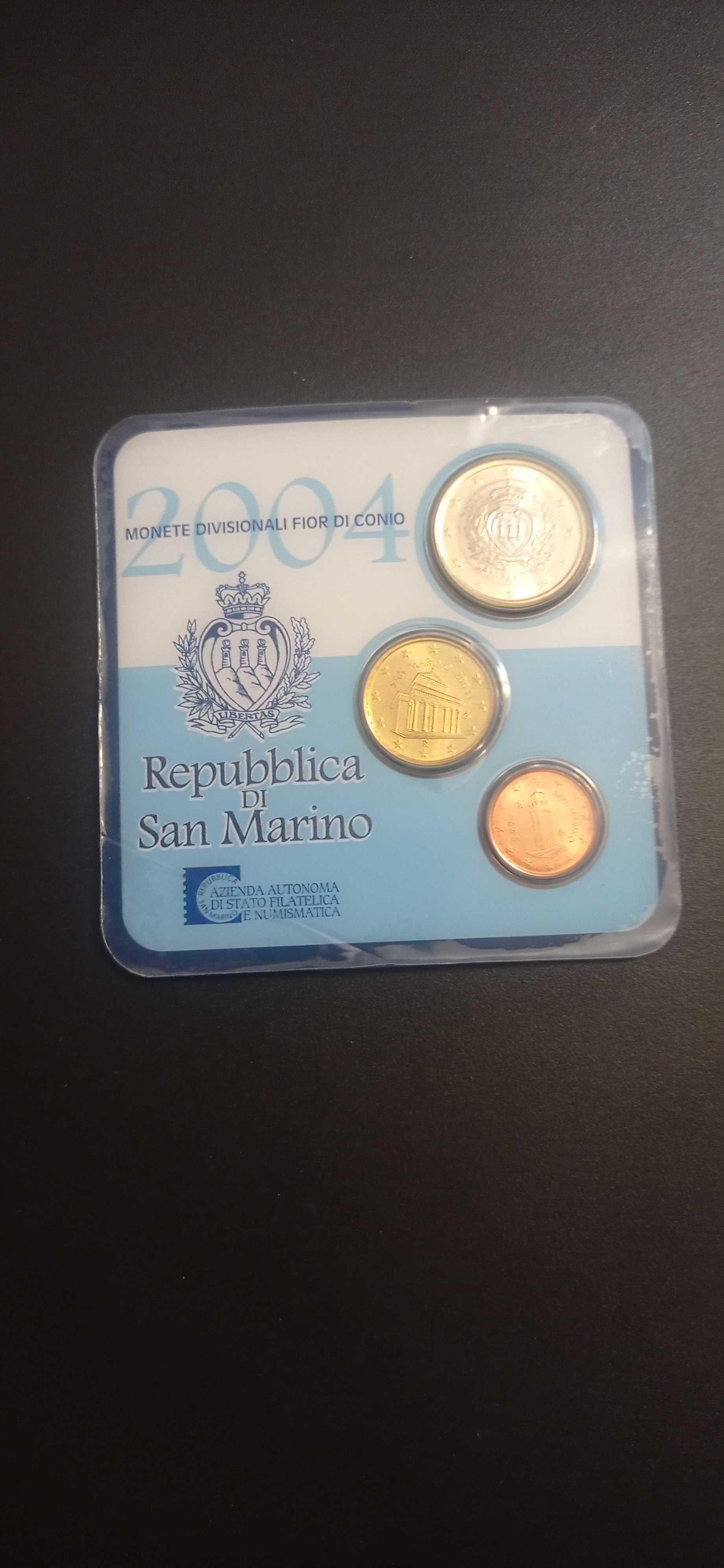 2 conjuntos moedas São Marino