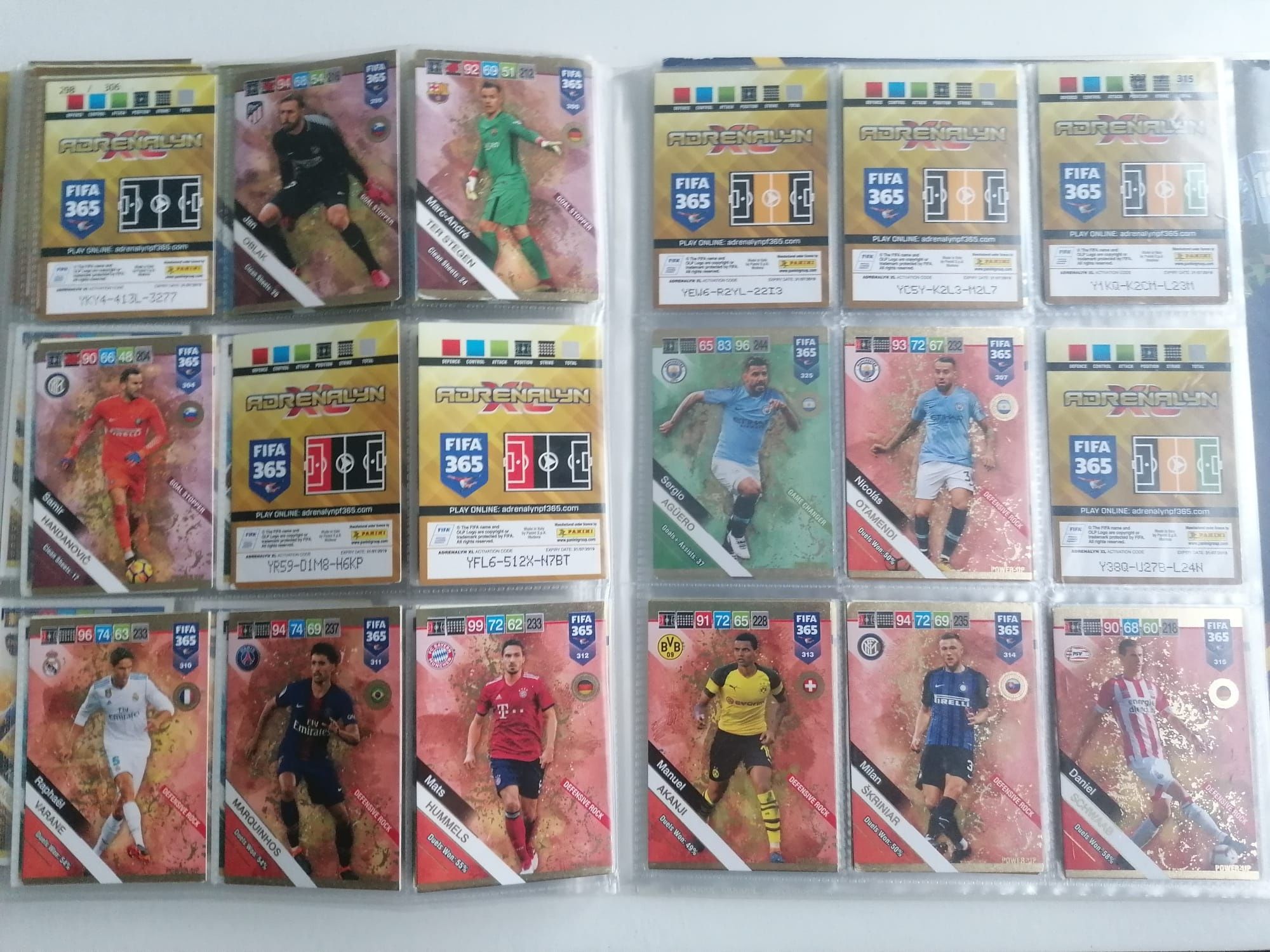 Karty piłkarskie kolekcja zawodnicy Fifa 365 - 2019