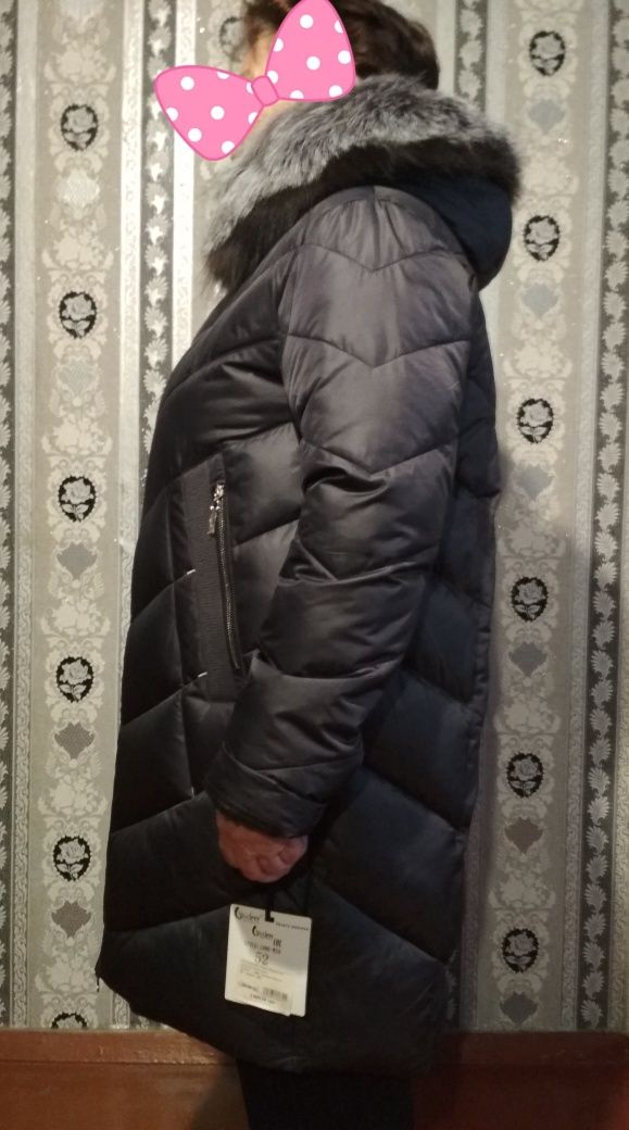 Пальто зимнее, биопуховик, 52 размера