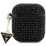 Etui Guess Rhinestone Triangle Charm na AirPods 1/2 - czarne
