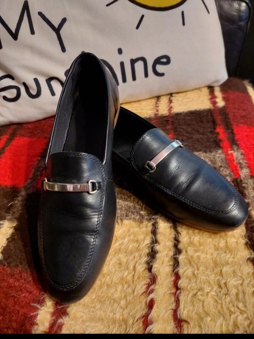 Czarne, skórzane lordsy #vagabond