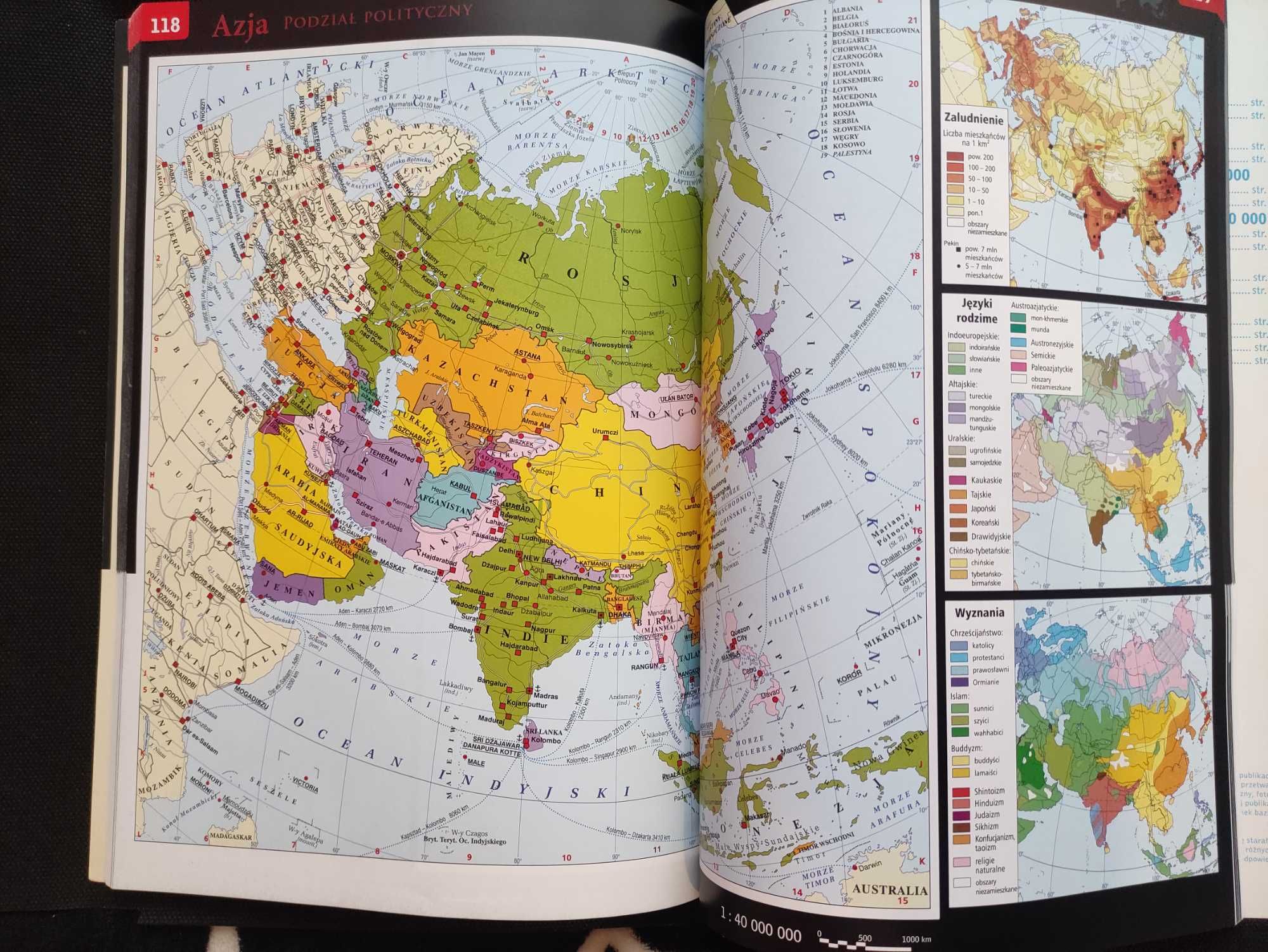 Szkolny atlas geograficzny + mapy na CD NOWY