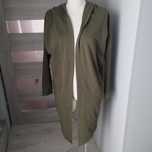 Bluza narzutka khaki Dimli r. 40 oversize z kapturem i kieszeniami