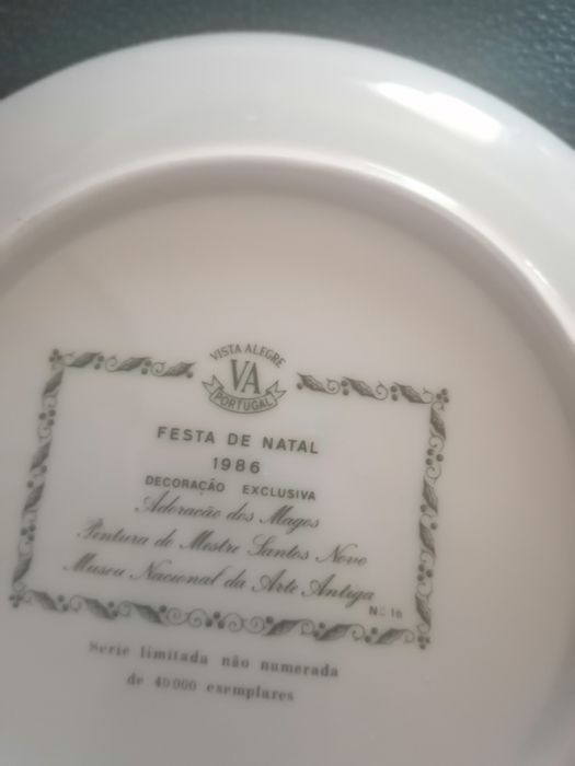 Pratos de Natal Vista Alegre, colecção