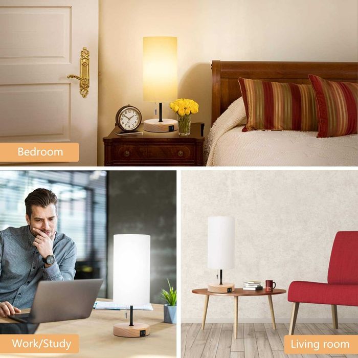 Aigostar Lampka nocna z 2 portami USB