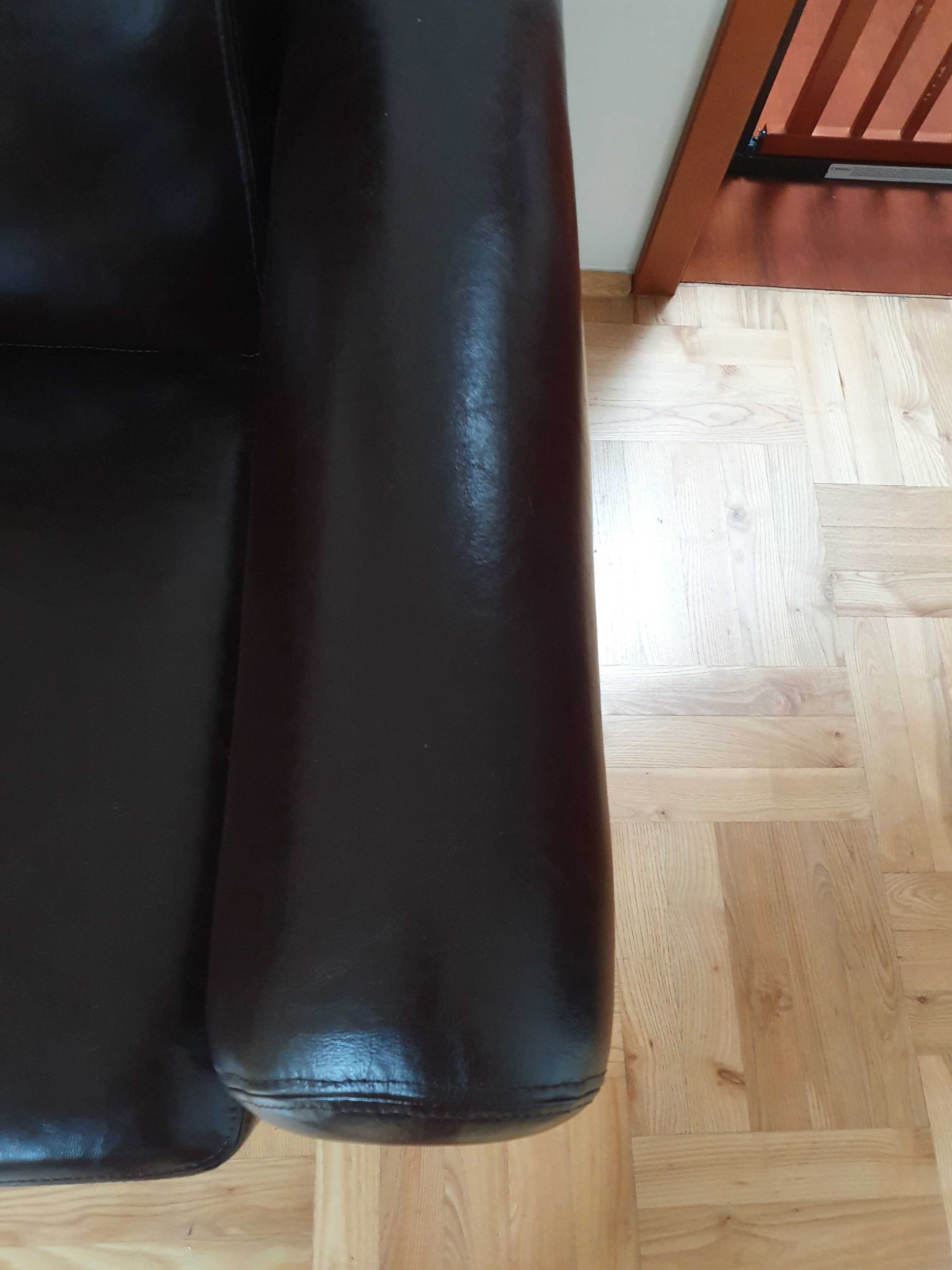 sofa skórzana brązowa