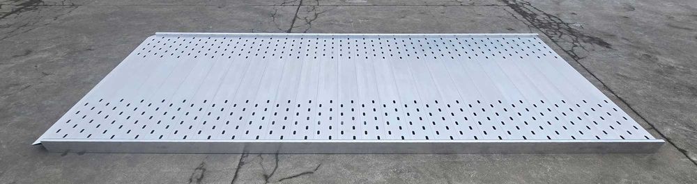 Platforma ALU 4500x2100mm deski + obrzeże Laweta Najazd Cert. VDI 2700