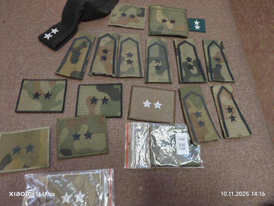 Stopnie pagony dystynkcje, otok czarny  starszy chorąży