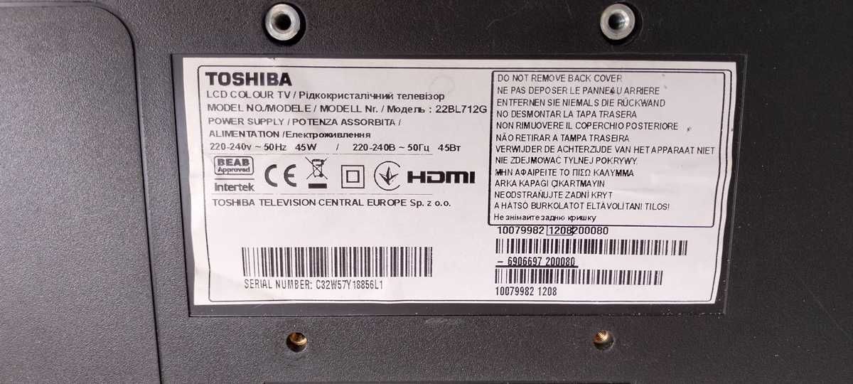 Telewizor toshiba 22 cale