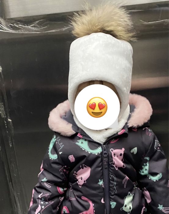 Шапка та снуд на зиму для дівчинки