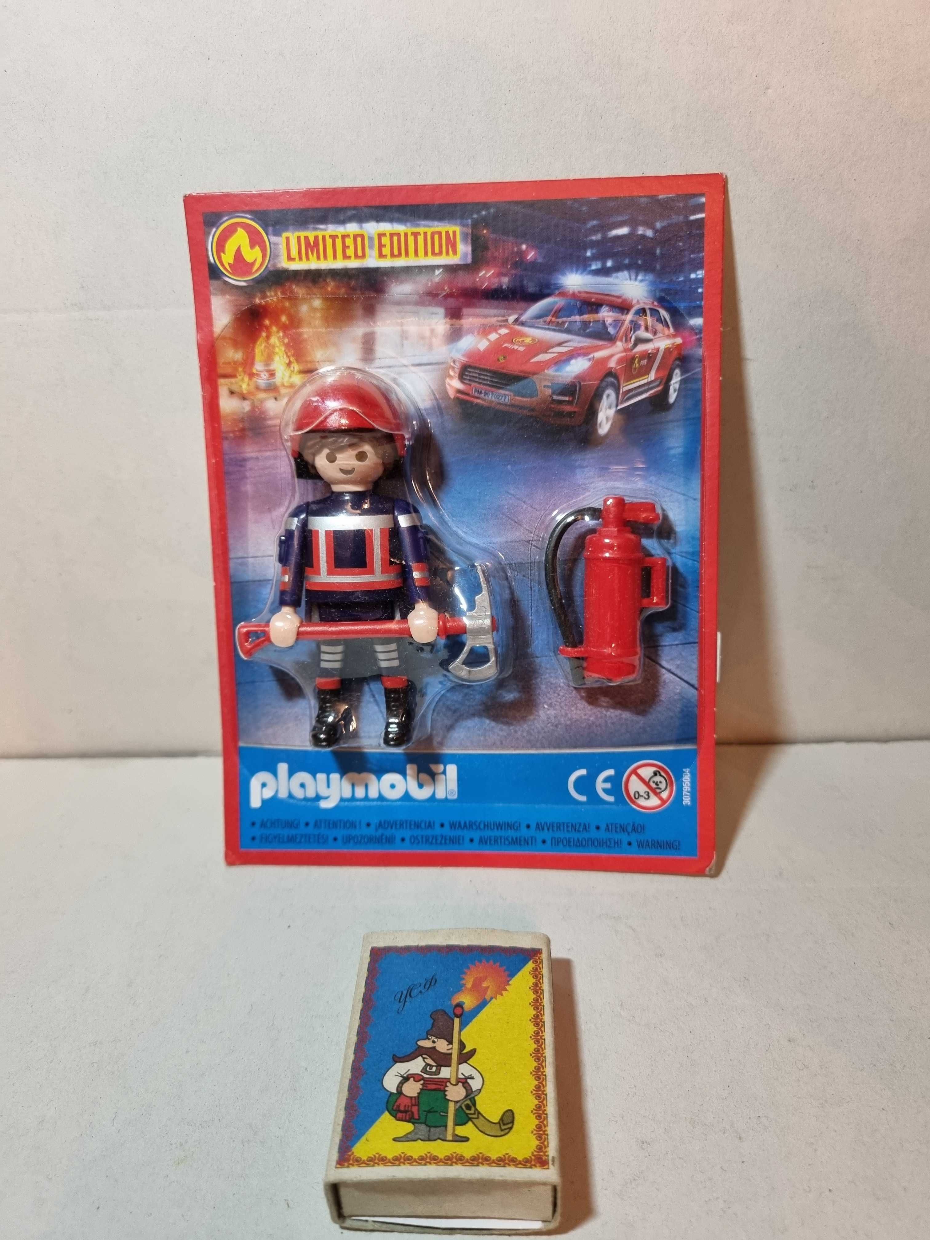 Playmobil фигурка пожарник и огнетушитель, limited edition