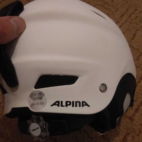 Kask narciarski snowboardowy Alpina BIOM 54-58 cm biały