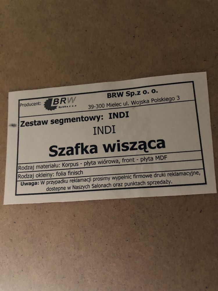 Szafka wisząca BRW