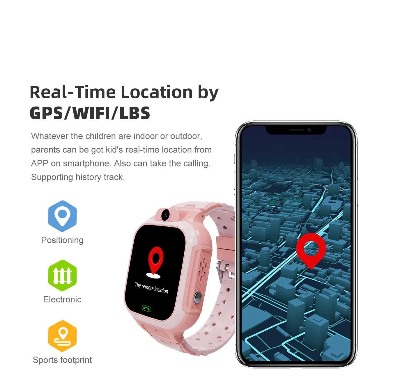 Смарт-годинник дитячий з сім-картою 4G WIFI GPS Tracker
