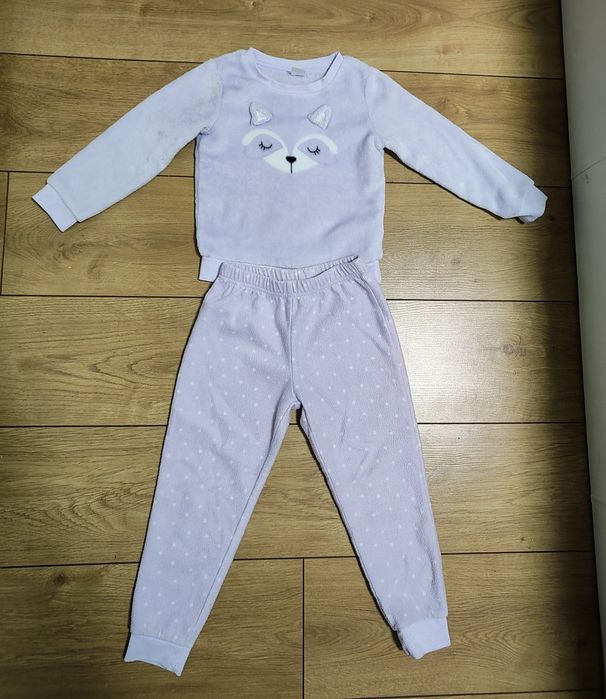 Ciepła polarowa piżama dla dziewczynki 98/104