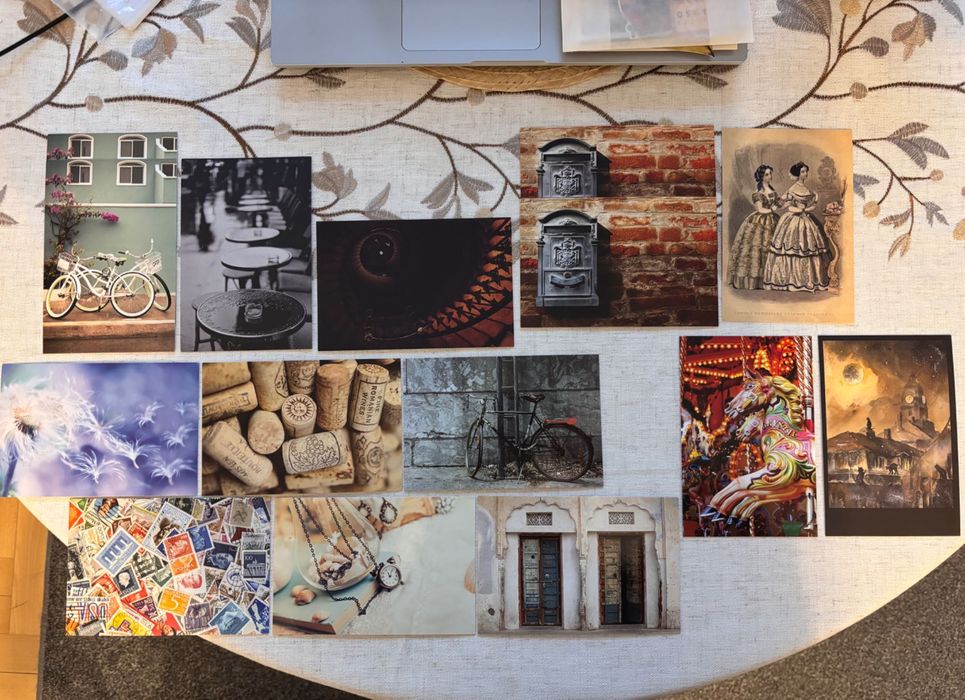 Zestaw pocztówek o tematyce różnej