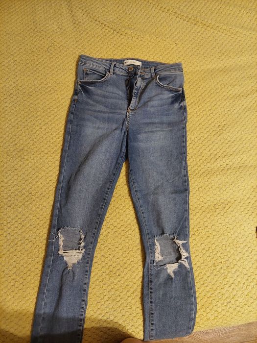 Скини джинсы на высокой посадке