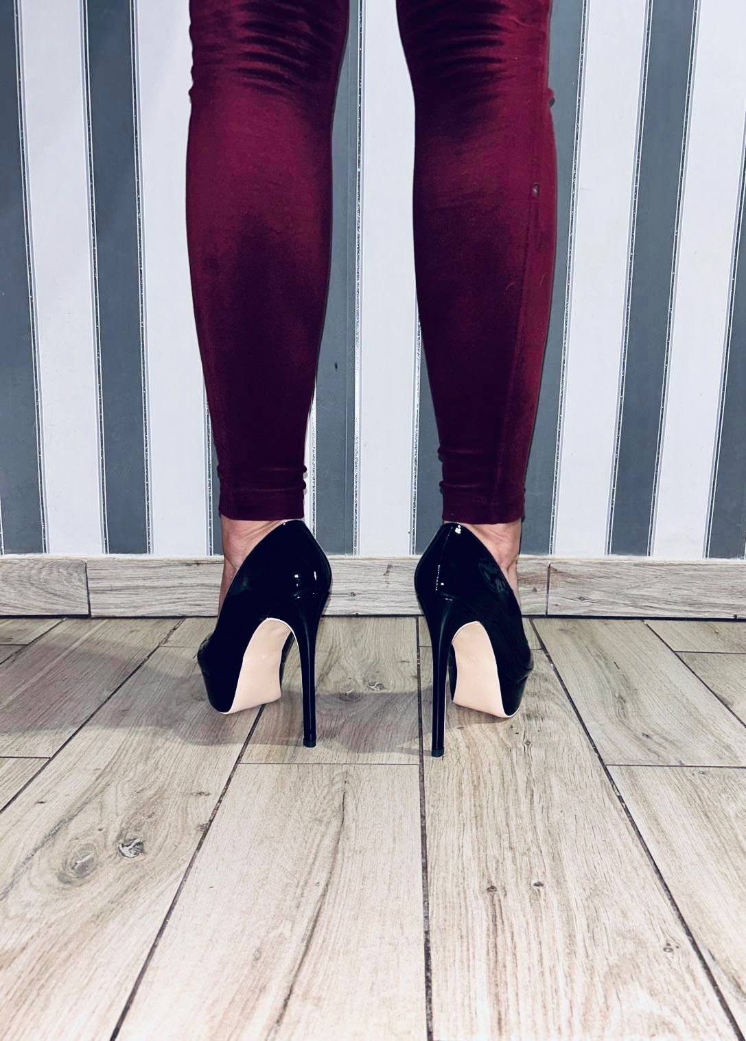 241/ ODRĘKI 43 Czółenka szpilki męskie Trans Crossdress czarne 36-48EU