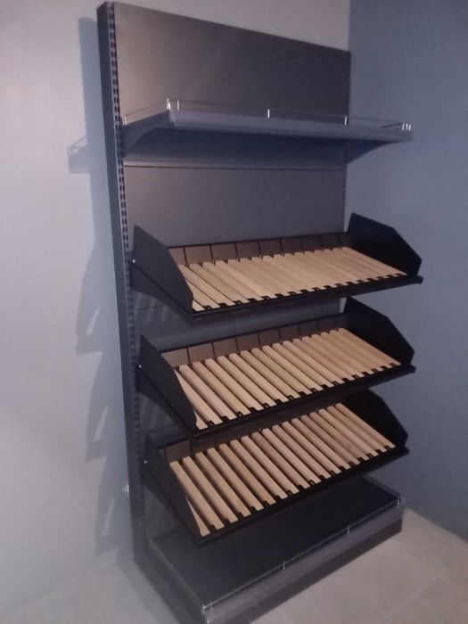 БУ стеллажи торговые в наличии на складе, торговые полки БУ