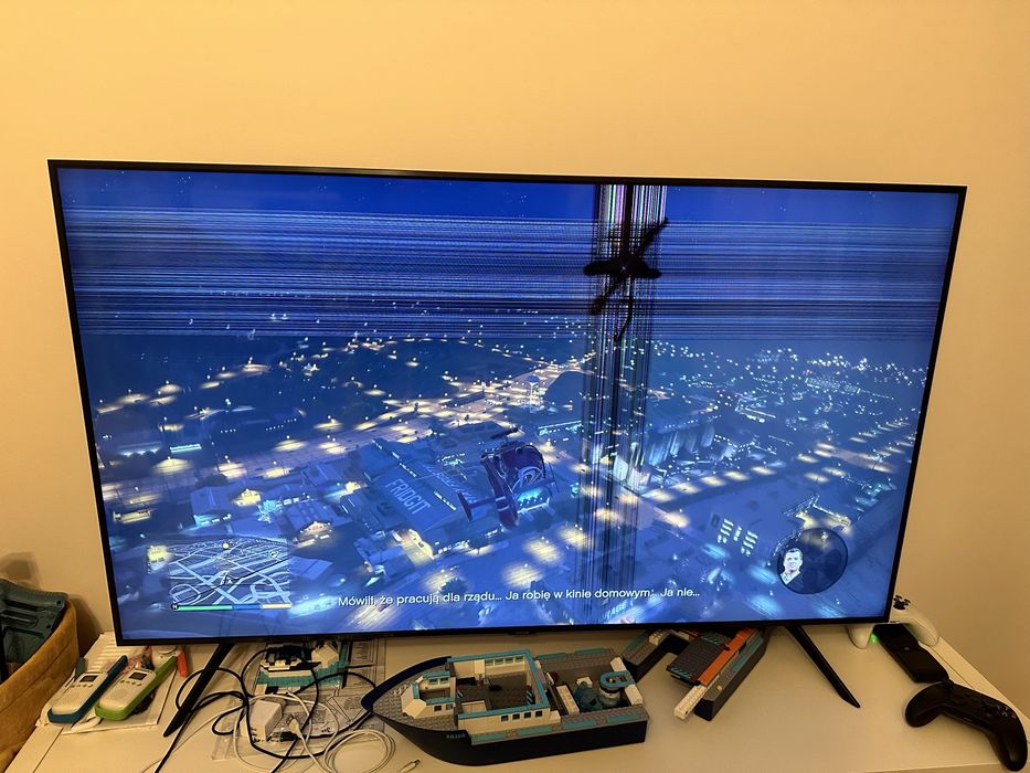 Telewizor Samsung UE55TU7022KXXH uszkodzona matryca