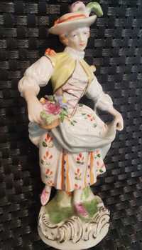 Porcelana POTSCHAPPEL Drezno  THIEME Figurka  Kobieta w kapeluszu 1902