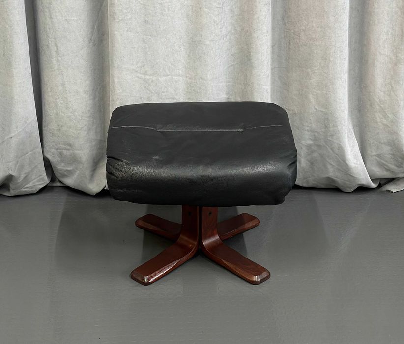 Чорний шкіряний пуф/пуфик/отаманка/шкіряні меблі/пуфи/COMFORTLIFE
