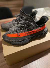 Yeezy boost 350 v2 43 1/3 Adidas HQ7045 Carbon Beluga szare pomarańcz