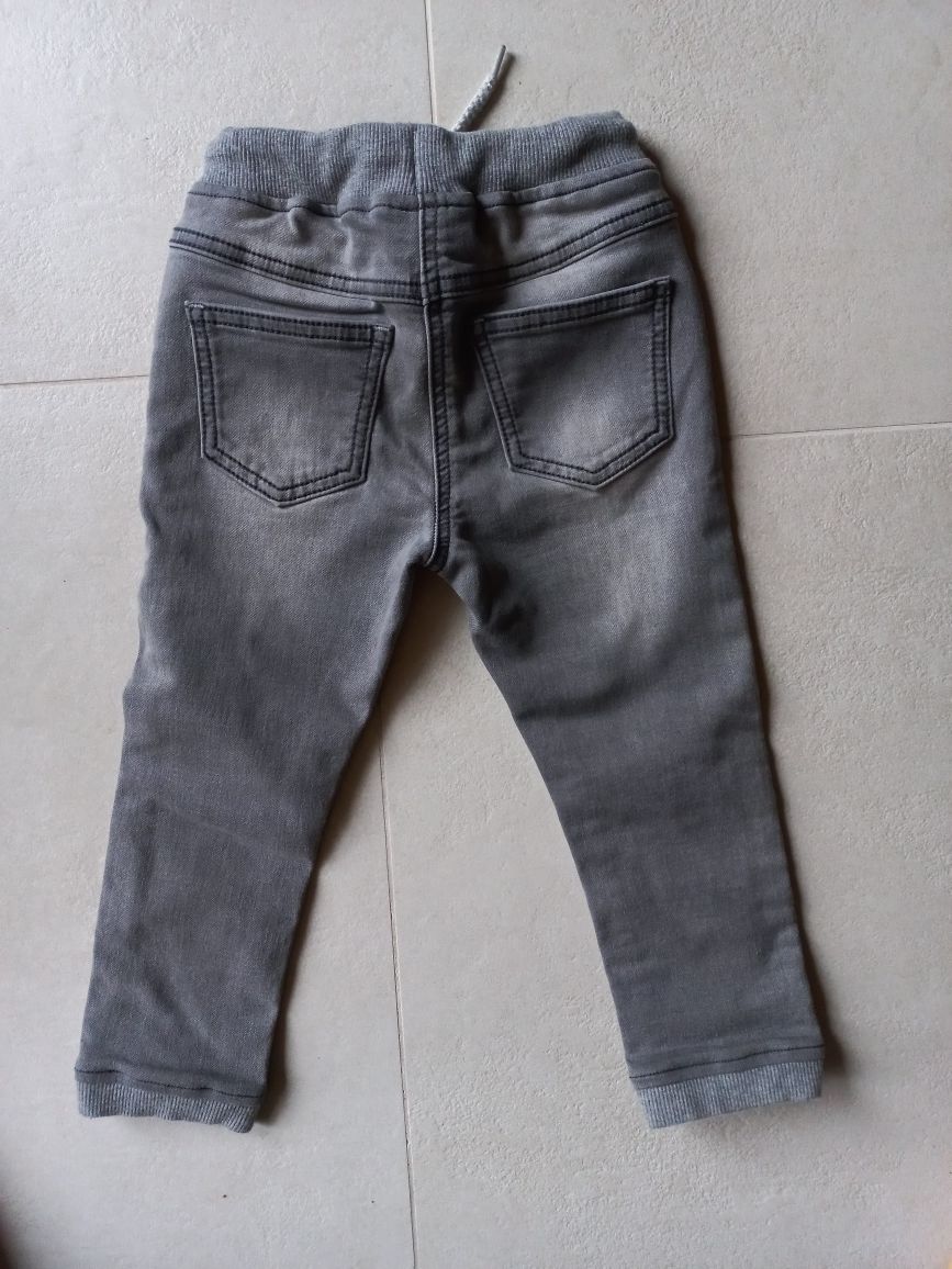 Szare spodnie dżinsy jeansy Next 98 2-3 lata