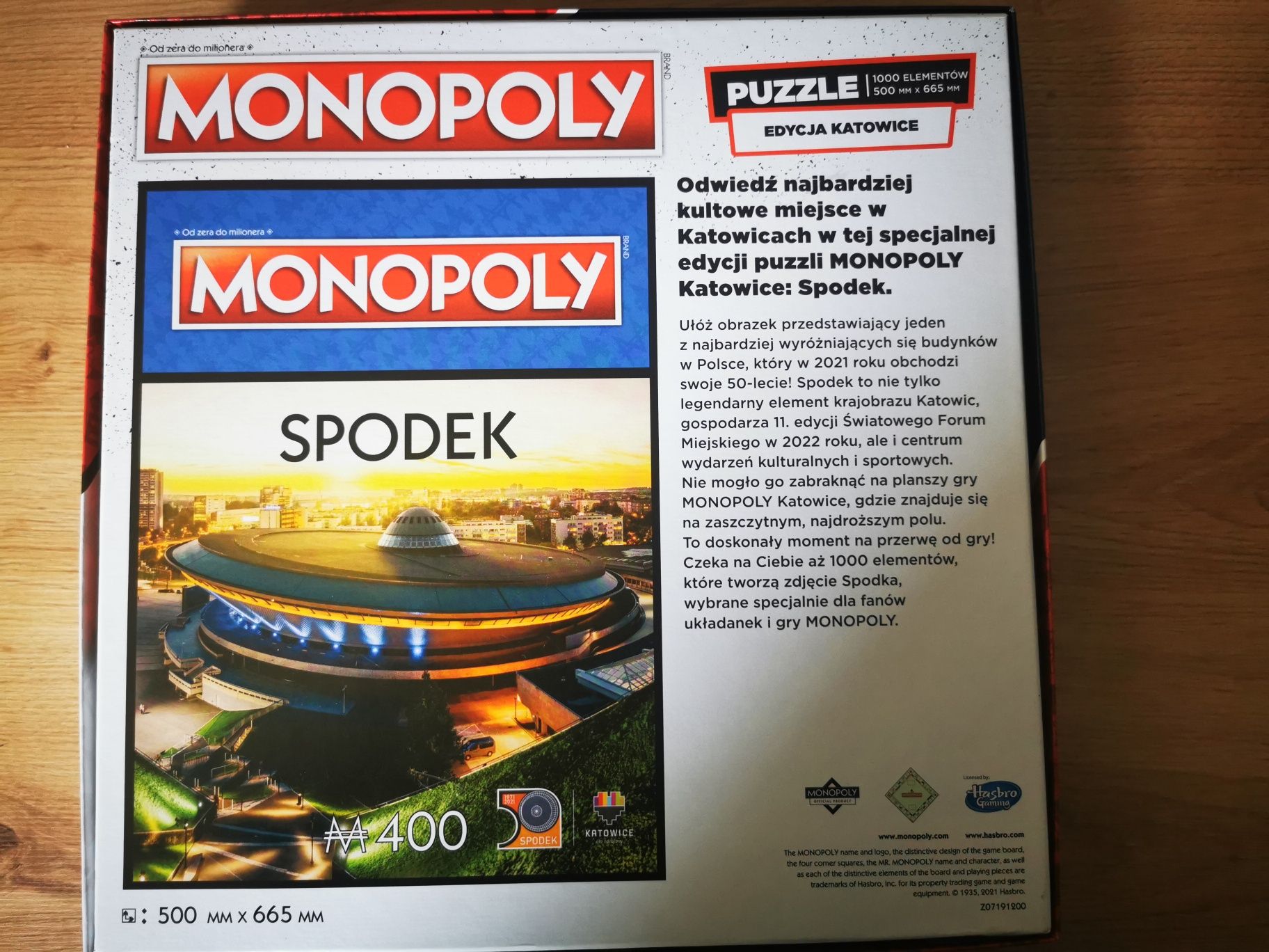 Unikatowe puzzle Monopoly Spodek