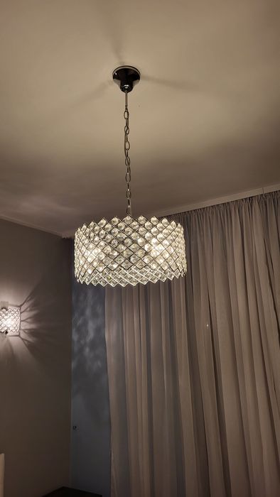 Żyrandol, kinkiety imitacja kryształów