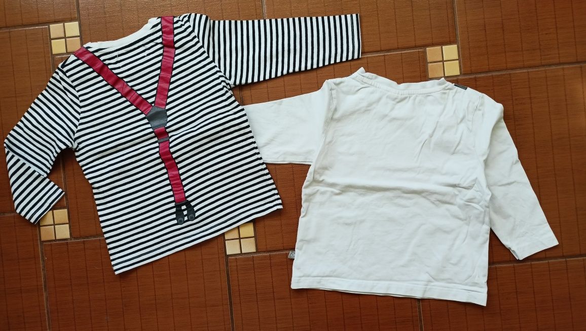Koszulki z długim rękawem 2-pak pseudo eleganckie rozm. 92