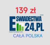 Świadectwo charakterystyki energetycznej Certyfikat energetyczny 139zł