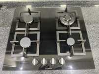 Placa a gás Bosch serie 6, 60 cm com vidro preto