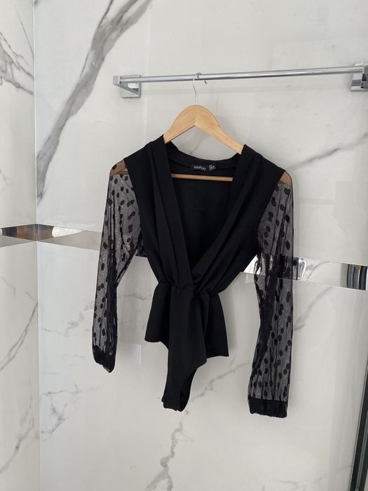 БОДІ, BOOHOO, 34,(8), XS, S Боді з довгим рукавом Сексуальне  боді