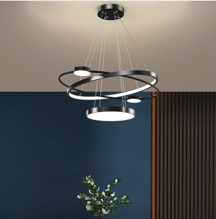 Nowoczesna lampa wisząca LED Żyrandol 3 pierścienie