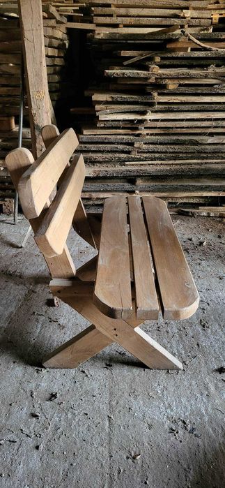 Ławka ogrodowa dębowa