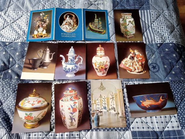stare kartki pocztówki Porzellan Sammlung Drezno porcelana sztuka
