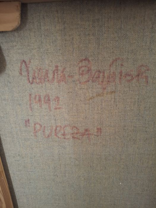Quadro pintura a oleo  Vieira Baptista Batista