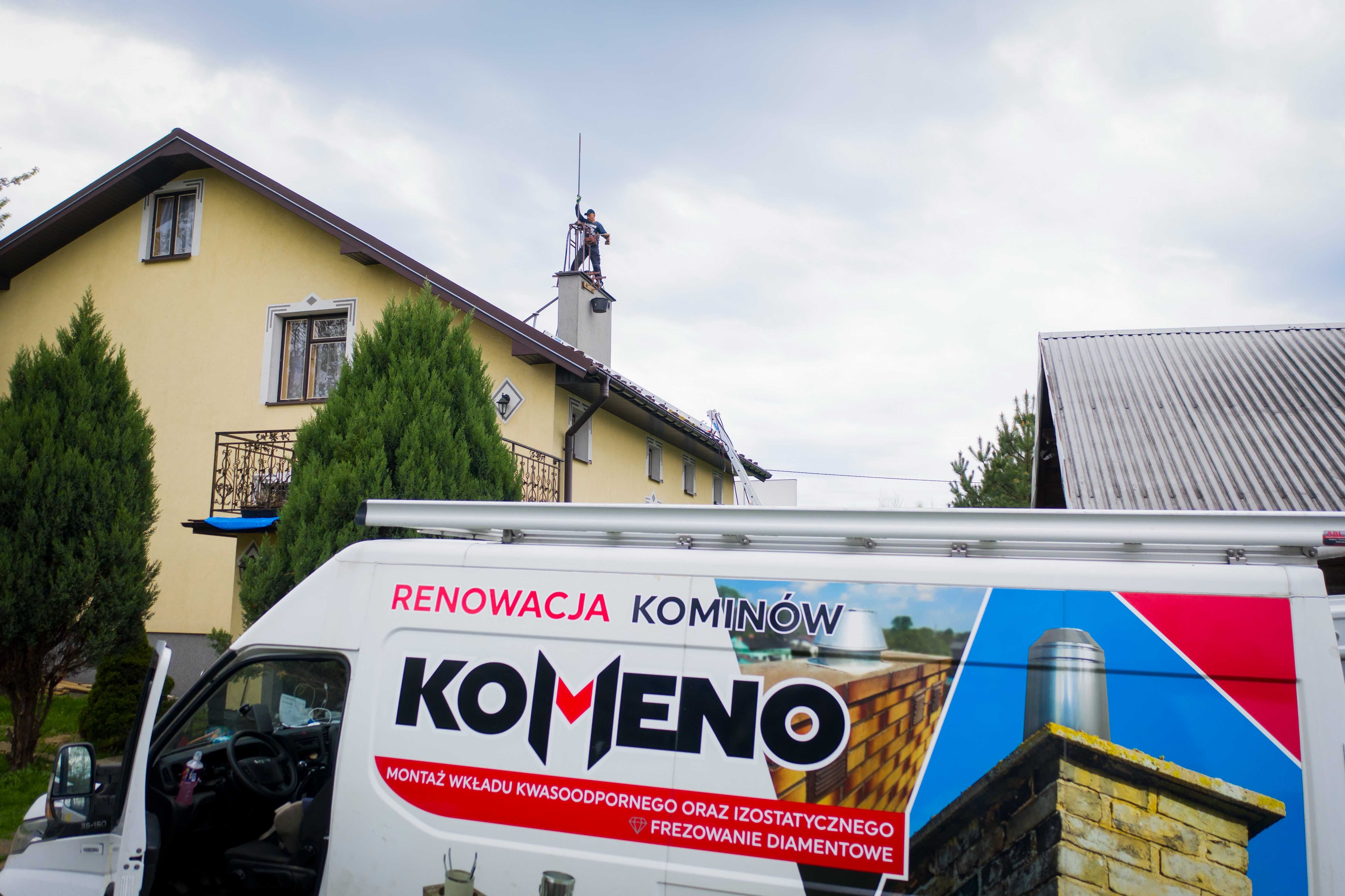 Montaż Wkładów kominowych Frezowanie Diamentowe kominów rozwiercanie