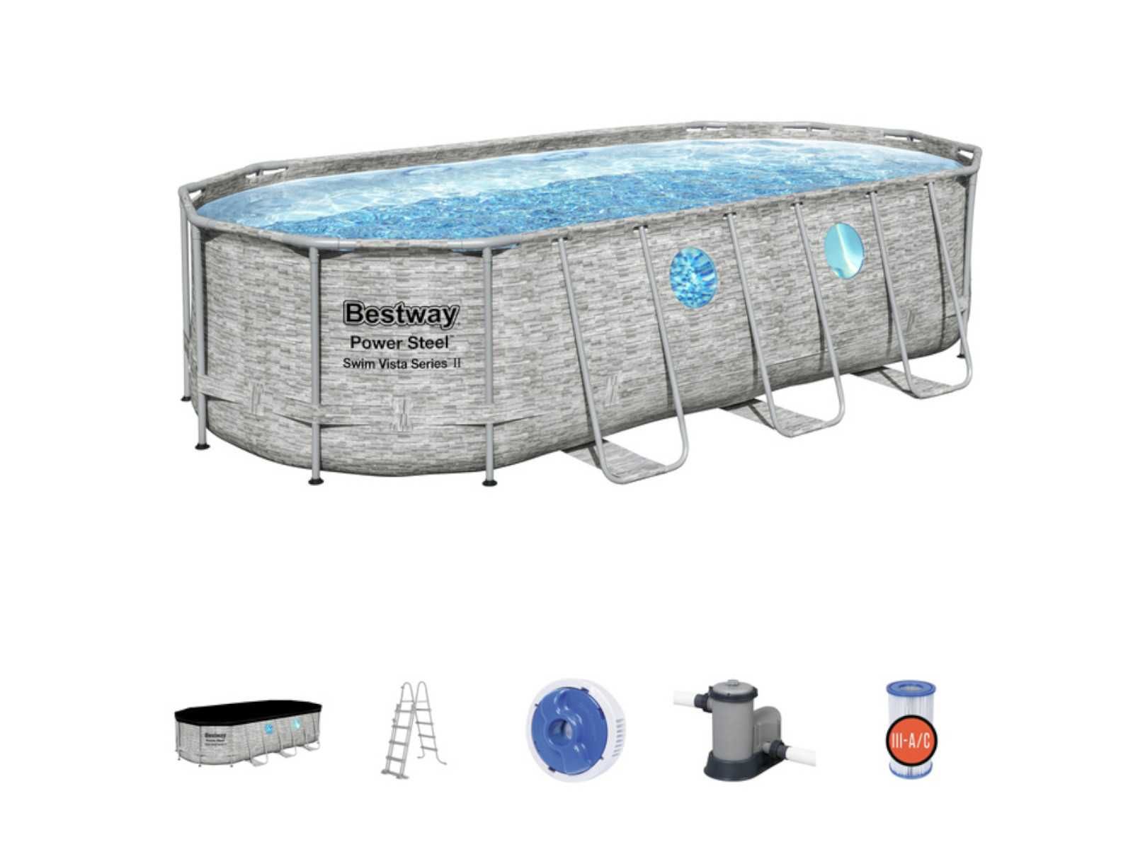 Basen Ogrodowy Stelażowy 5.49m x 2.74m x 1.22m Bestway