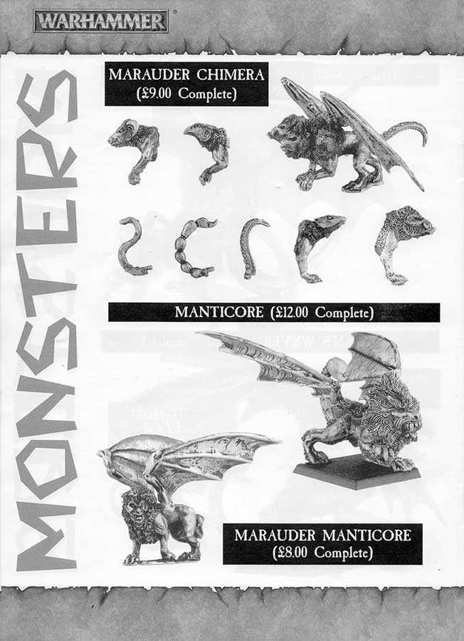 Warhammer Fantasy Battle: Marauder Manticore, oldhammer