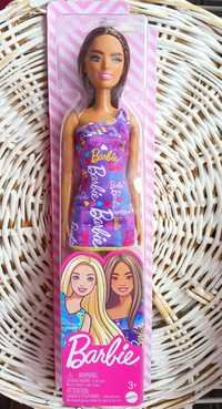 Lalka Barbie Nowa w fioletowej sukience