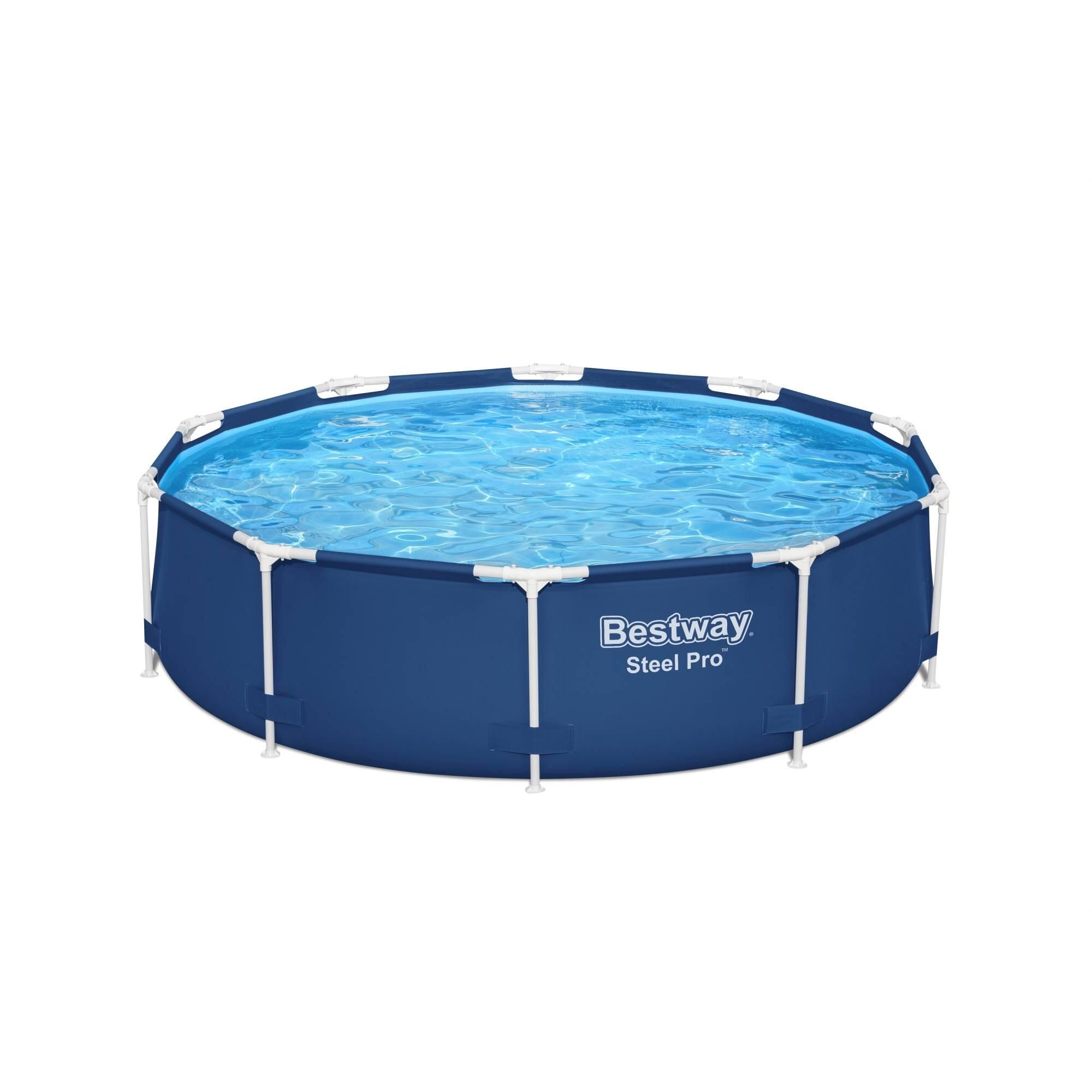 Piscina Steel Pro tubular circular 305x76cm + bomba e filtro