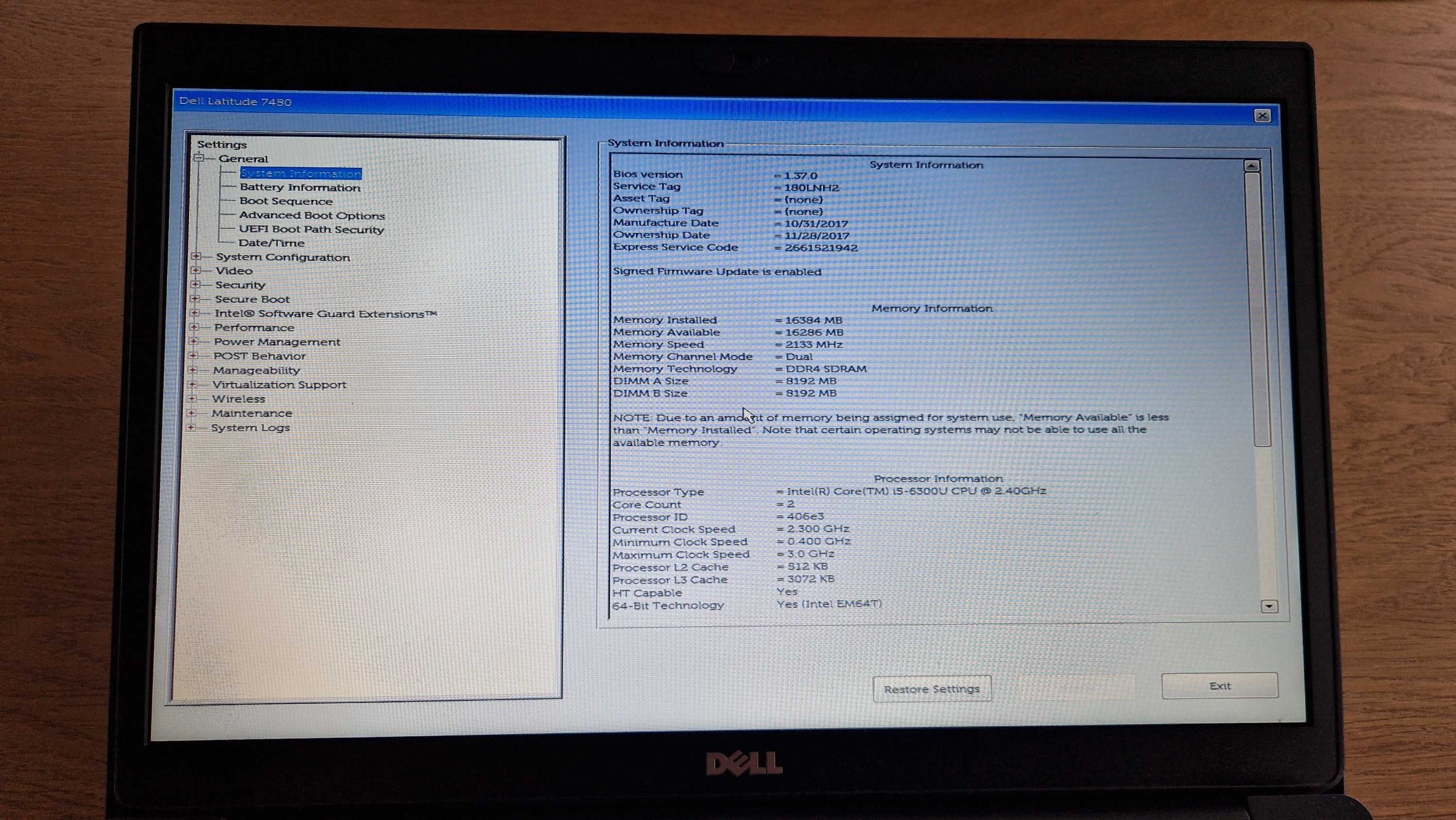 Dell Latitude 7480 \ i5-6300U \ 16 GB RAM \ SSD 256 GB \ Win10