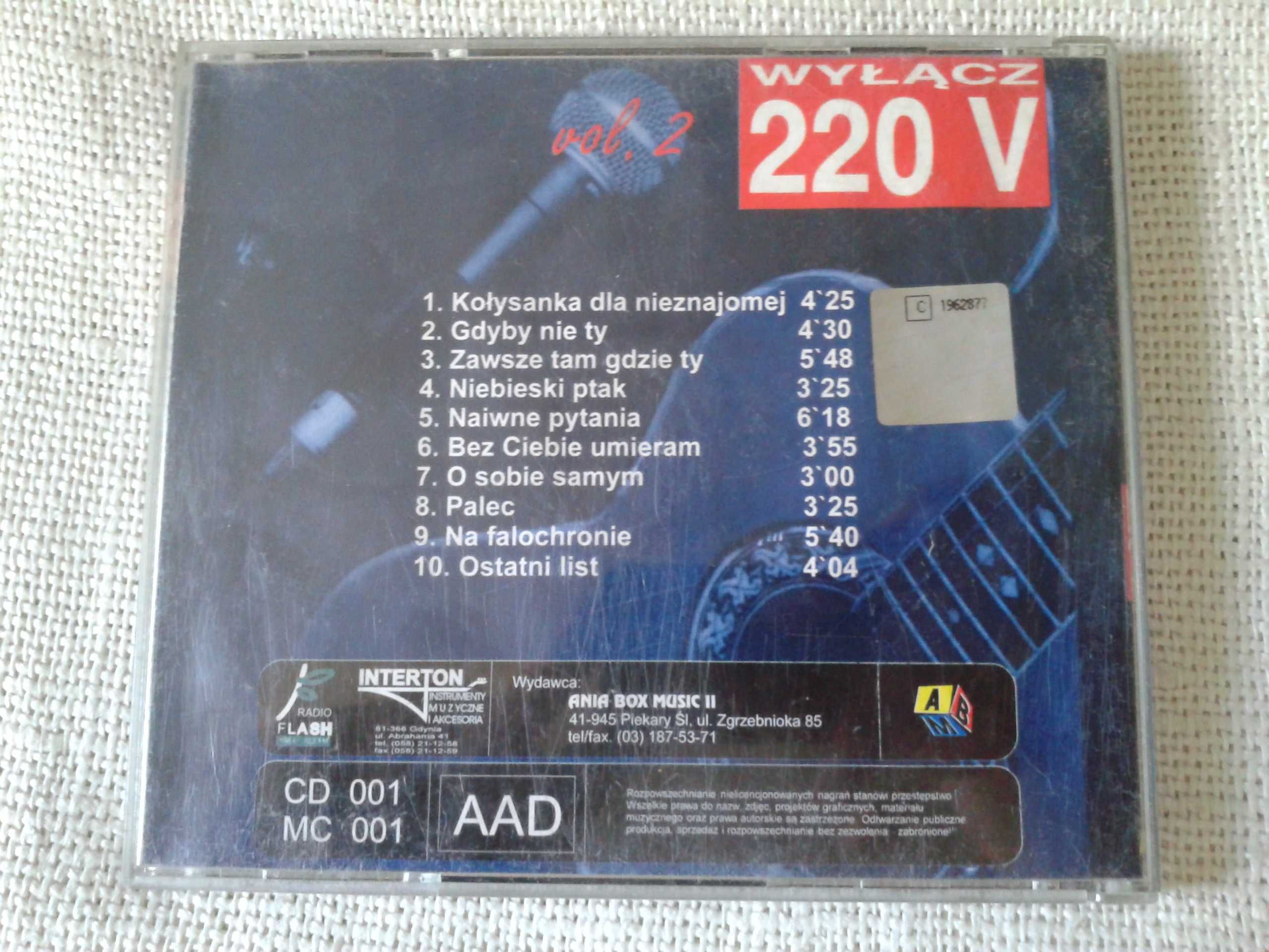 Wyłącz 220 V - Akustyczne Przeboje Polskiego Rocka Vol. 2  CD